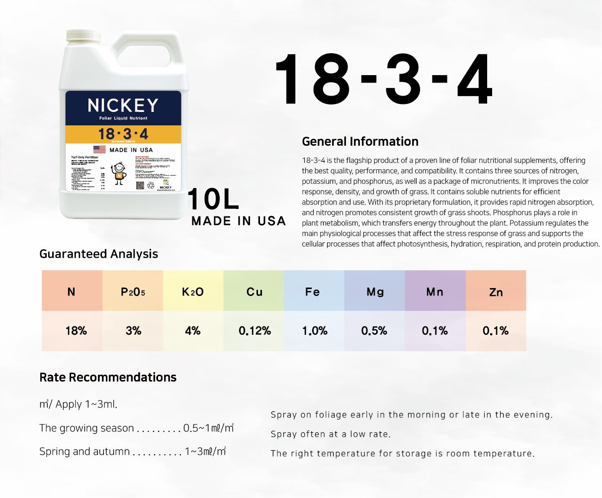 골프장 잔디전용 니키비료 - NICKEY