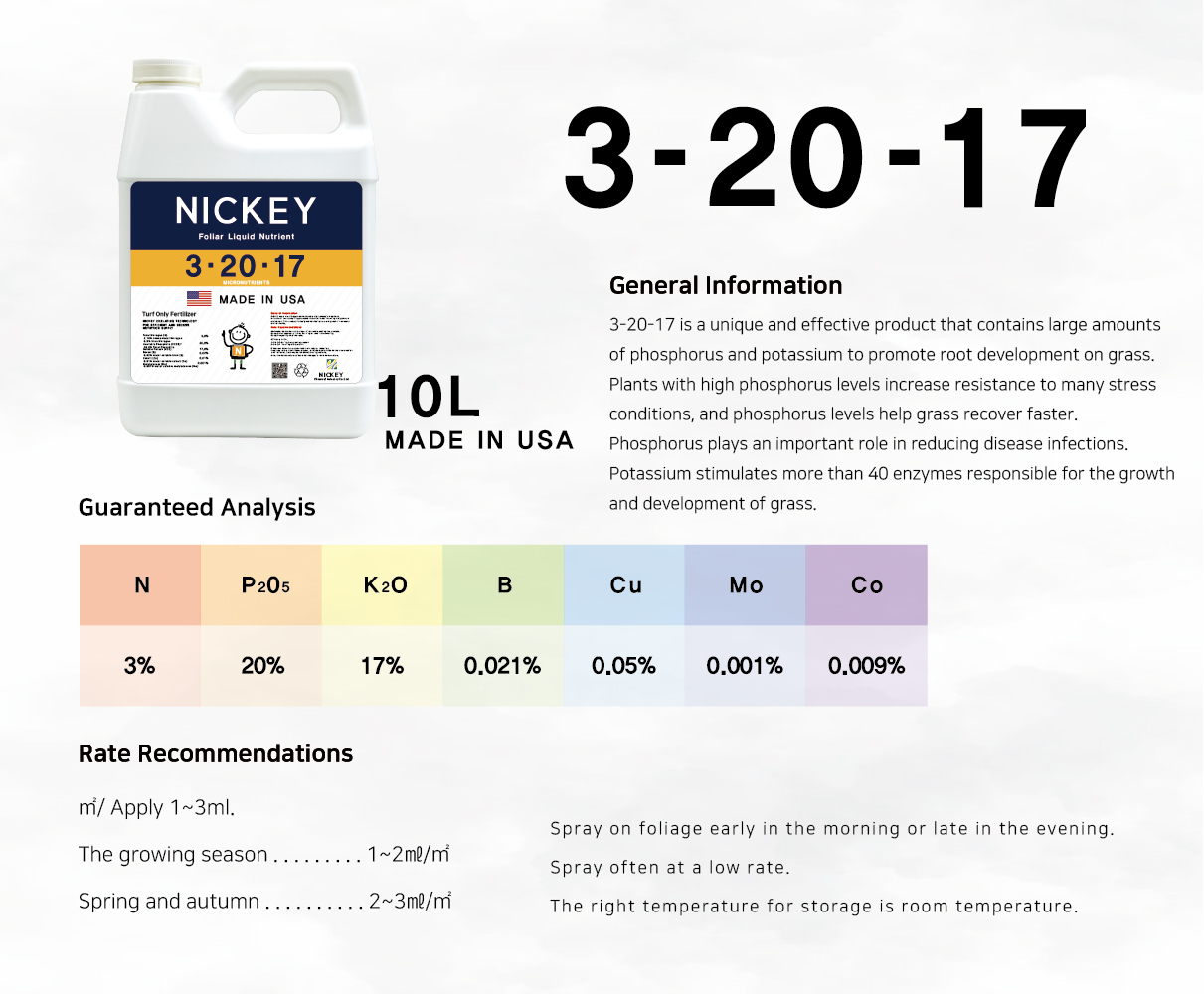 골프장 잔디전용 니키비료 - NICKEY